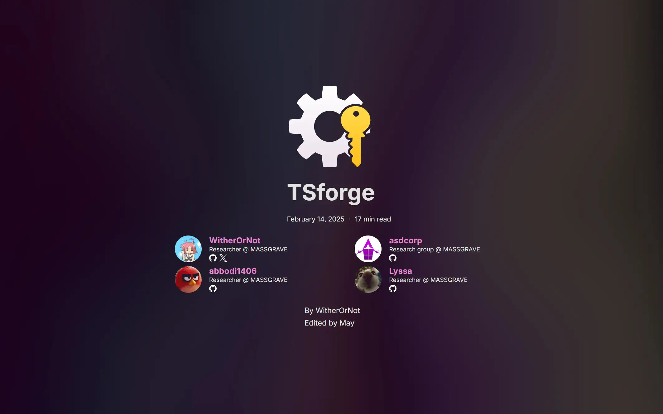 TSforge 使用方法